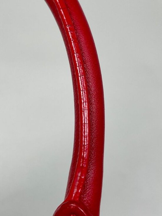 Saint Laurent Paris Baby Cabas 2-Way Shoulder Bag Leather Red - Picture 8 of 9